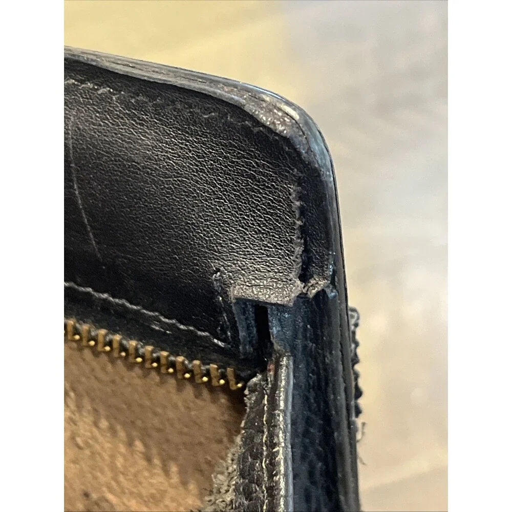 VTG Coach Black Leather Associate Bag Messenger Briefcase Lux Tote Purse 5203